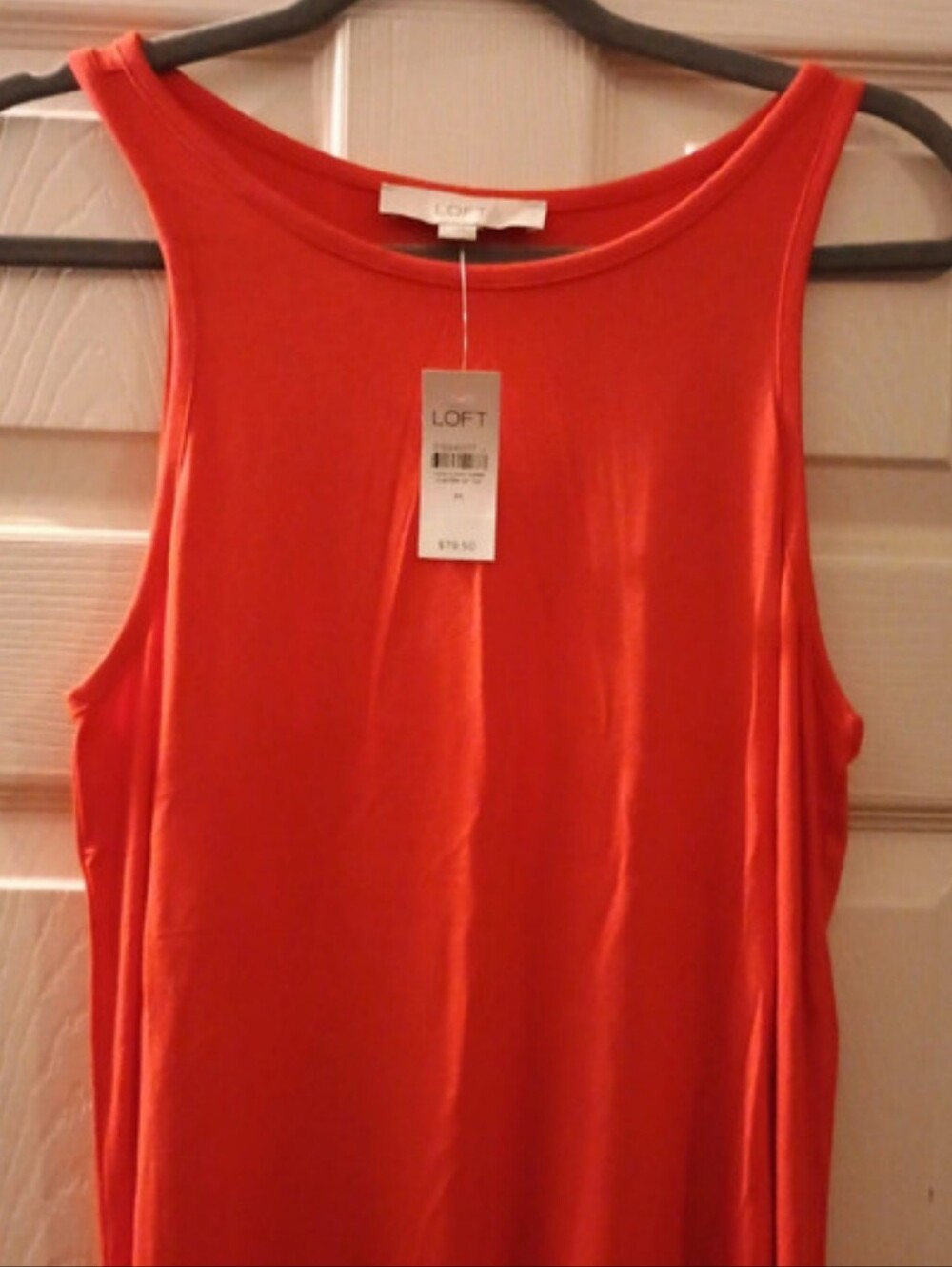 LOFT NWT Red Orange Maxi Dress | Sleeveless | Rayon Blend